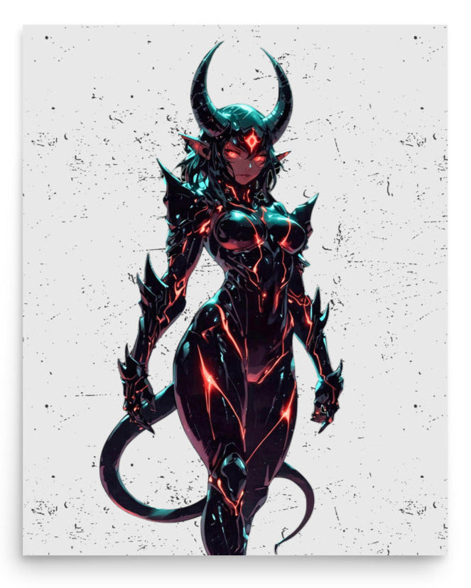 Dark Cyberpunk Symbiotic Bio-Armored Art — 16×20 Enhanced Matte | M Digital Artz™ - M. Digital Artz