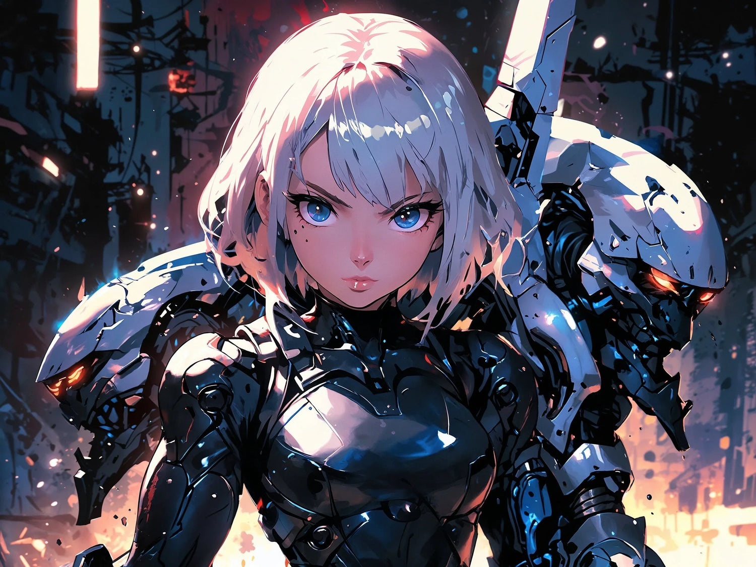 Female Cyberpunk Aesthetics Art Prints | M Digital Artz - M. Digital Artz
