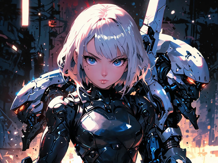 Female Cyberpunk Aesthetics Art Prints | M Digital Artz - M. Digital Artz