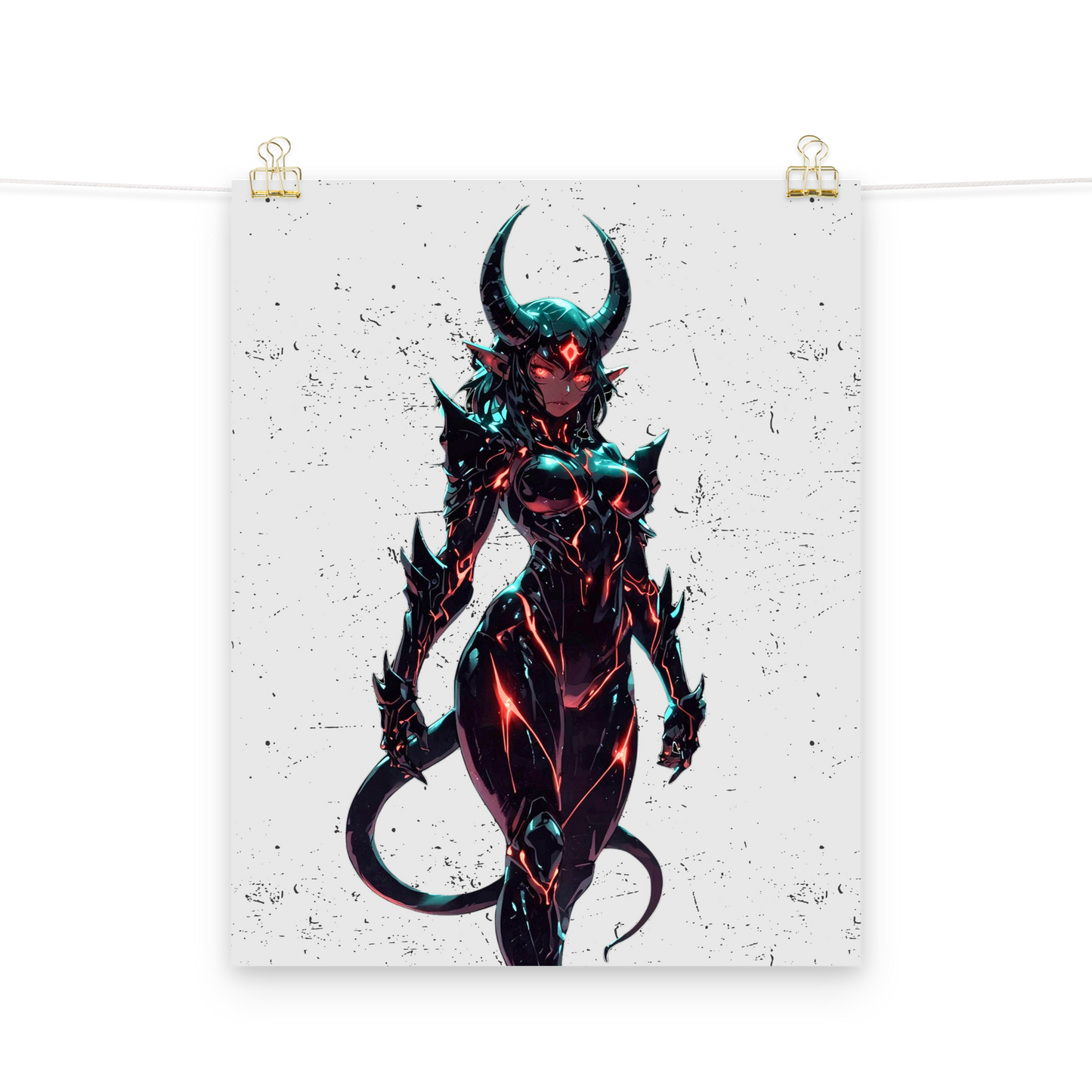 Dark Cyberpunk Symbiotic Bio-Armored Art — 16×20 Enhanced Matte | M Digital Artz™ PPV