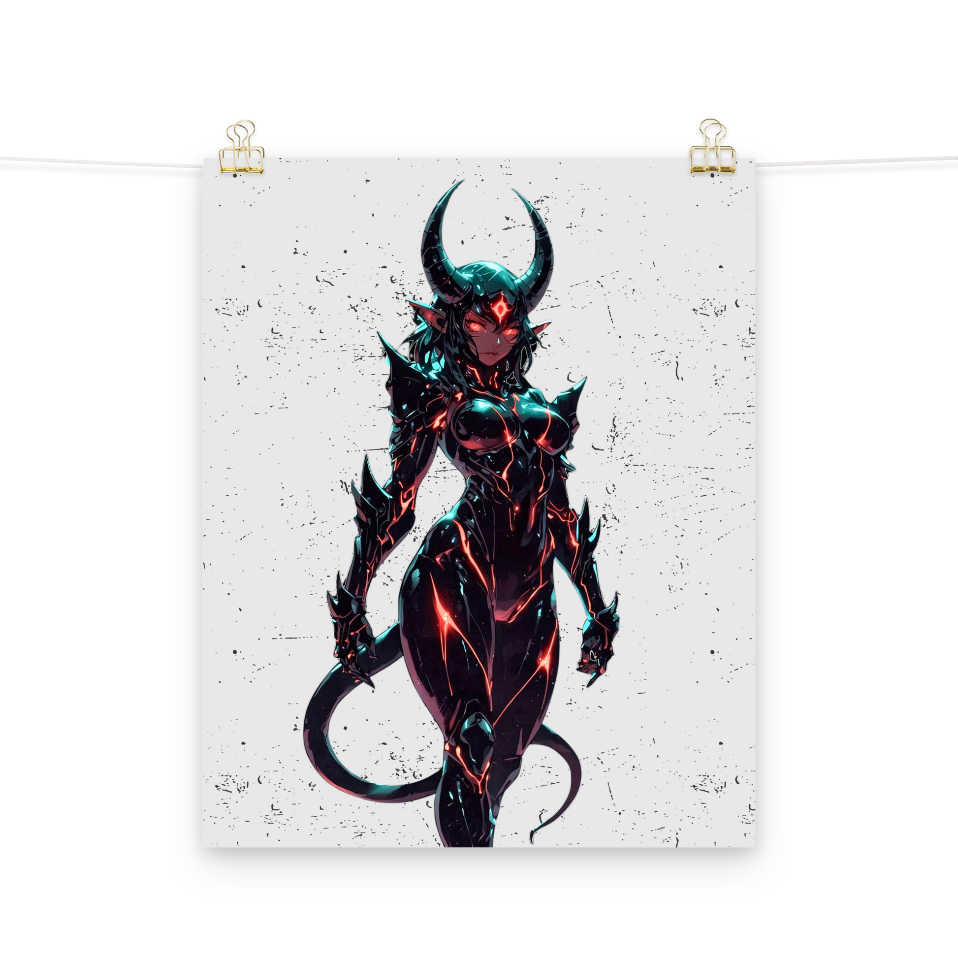 Dark Cyberpunk Symbiotic Bio-Armored Art — 16×20 Enhanced Matte | M Digital Artz™ PPV