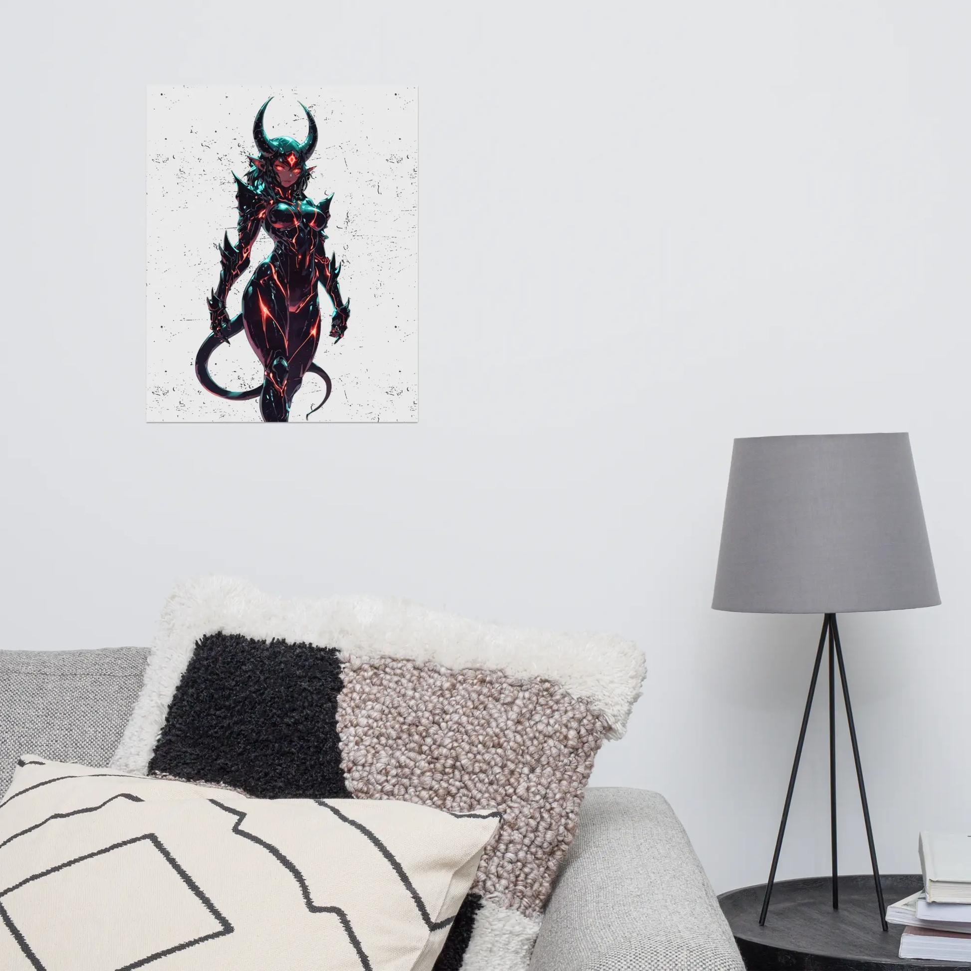 Dark Cyberpunk Symbiotic Bio-Armored Art — 16×20 Enhanced Matte | M Digital Artz™ PPV