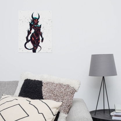 Dark Cyberpunk Symbiotic Bio-Armored Art — 16×20 Enhanced Matte | M Digital Artz™ PPV