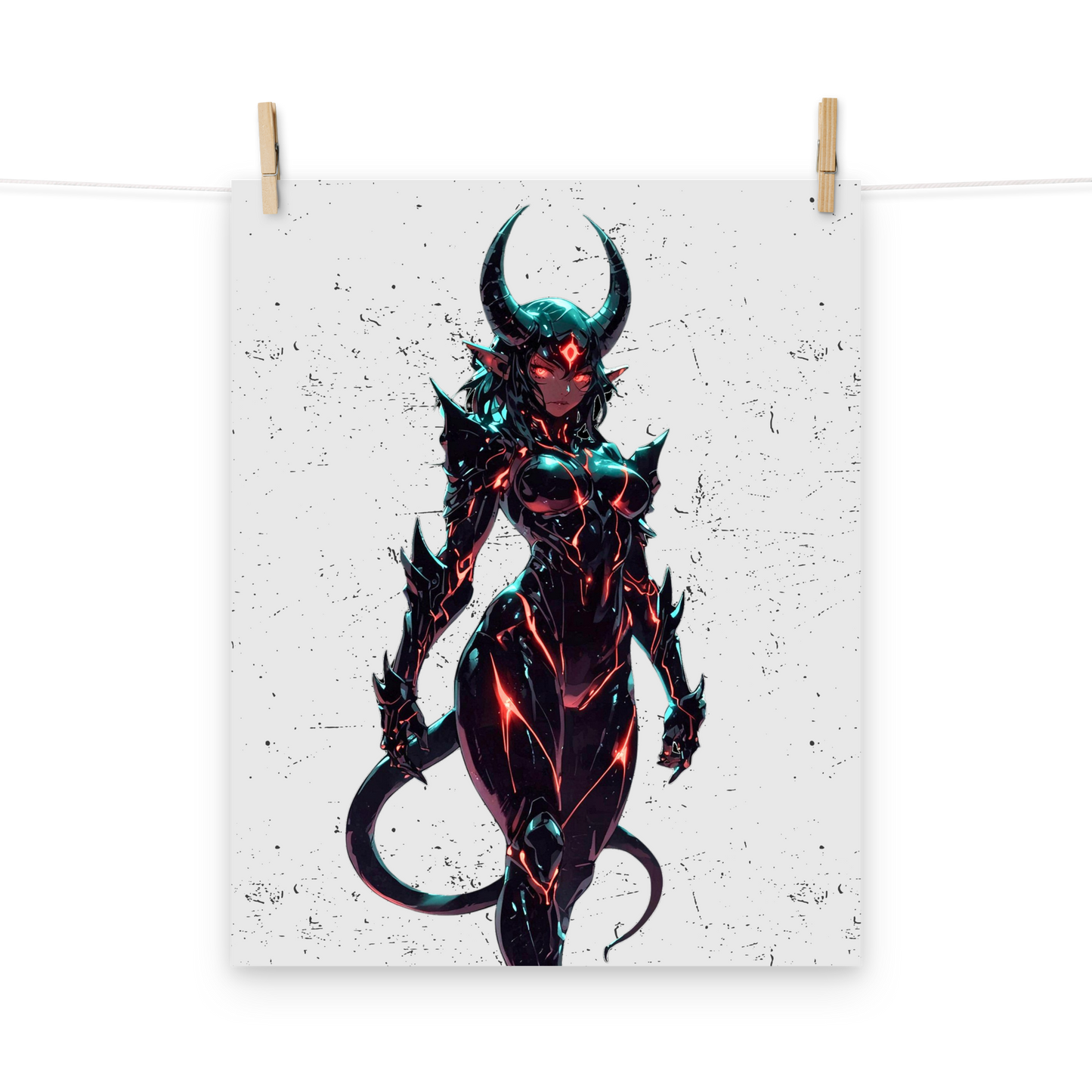 Dark Cyberpunk Symbiotic Bio-Armored Art — 16×20 Enhanced Matte | M Digital Artz™ PPV