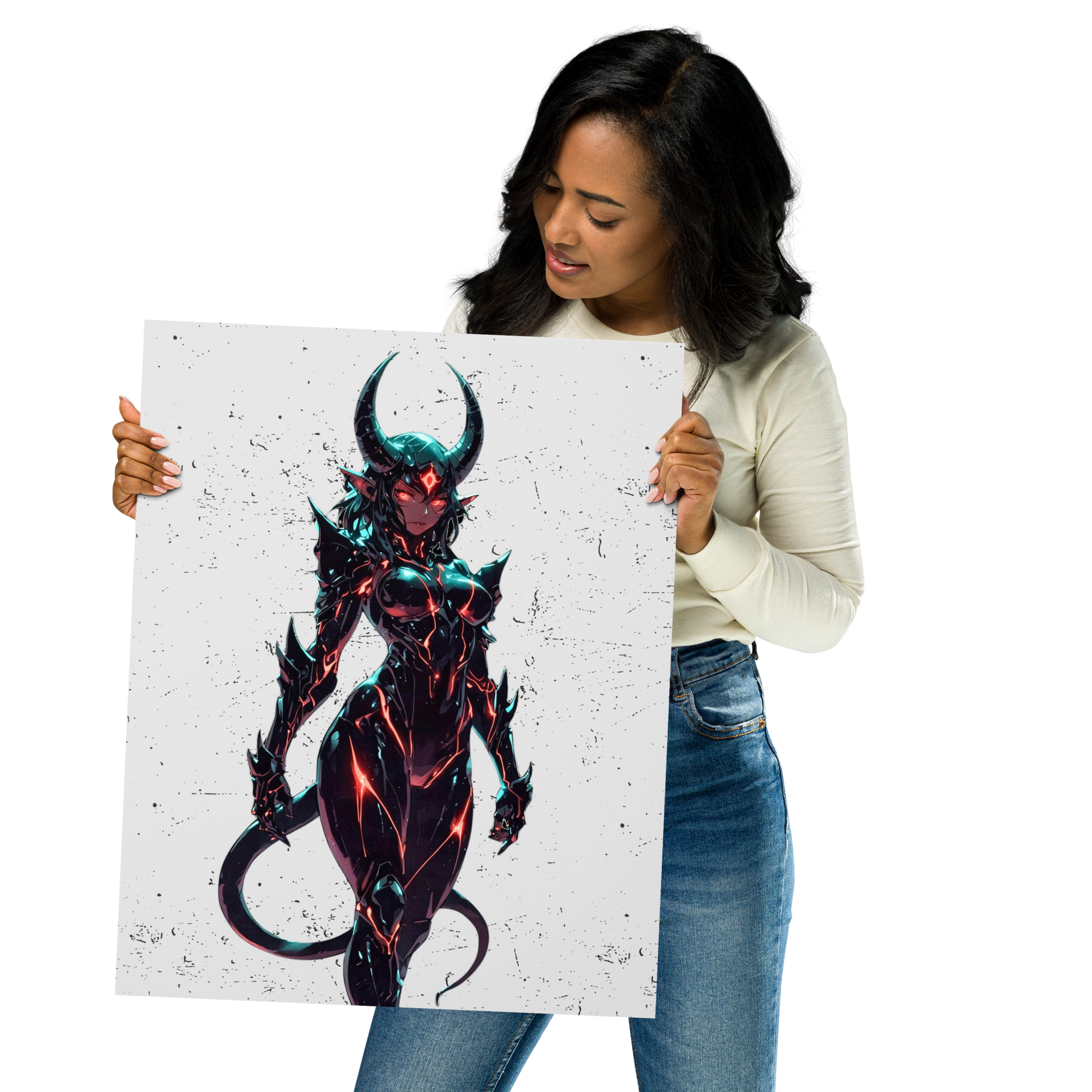 Dark Cyberpunk Symbiotic Bio-Armored Art — 16×20 Enhanced Matte | M Digital Artz™ PPV