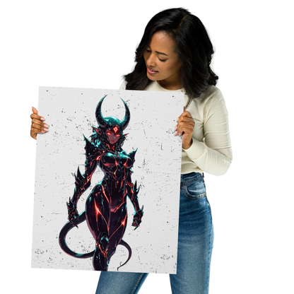 Dark Cyberpunk Symbiotic Bio-Armored Art — 16×20 Enhanced Matte | M Digital Artz™ PPV