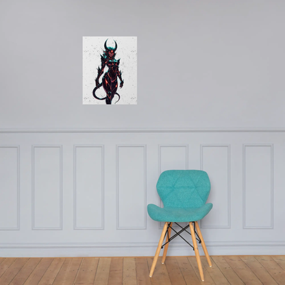 Dark Cyberpunk Symbiotic Bio-Armored Art — 16×20 Enhanced Matte | M Digital Artz™ PPV